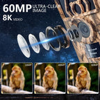 Ultra HD 8K Video 60MP Photo APP WIFI Outdoor Hunting Camera, PR801W WIFI Version