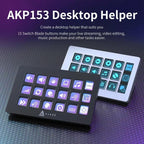 Ajazz AKP153 Multifunctional Console Panel Desktop Assistant Live Stock Tuning Custom Programming Mini Keyboard