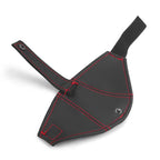 Car Seat Safety Belt Buckle Racing Car Seat Belt Limiter Guard, Leather Red Line, Leather Blue Line, Leather Black Line, Fleece Red, Fleece Black