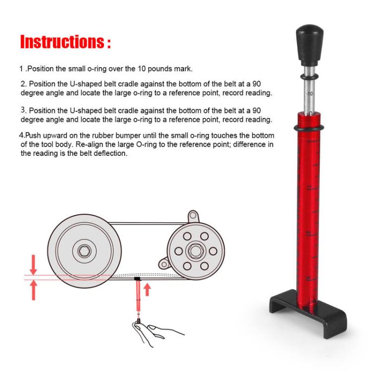 Motorcycle Belt Tension Test Tool For Belt Replacement / Adjustment Or Wheel Repair