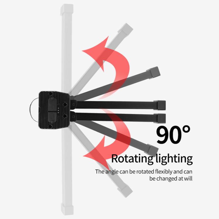 Double-Sided COB 90-Degree Folding Work Light Magnet With Hook Maintenance Light