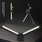 Double-Sided COB 90-Degree Folding Work Light Magnet With Hook Maintenance Light