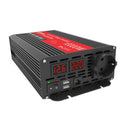 Gurxun 1500W Dual USB Fast Charger Dual Digital Display Pure Sine Wave Inverter, EU Plug 12V To 220V, US Plug 12V To 110V, Brazil Plug 12V To 110V, Brazil Plug 12V To 220V
