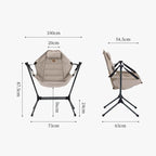 Naturehike Outdoor Folding Rocking Chair Portable Recliner Chair Leisure Camping Picnic Swing Chair