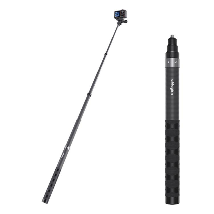 aMagisn 1.2m Carbon Fiber Invisible Selfie Stick for DJI, Insta360, GoPro and Other Action Cameras, AM23