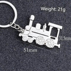 Locomotive Metal Keychain Pendant