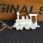 Locomotive Metal Keychain Pendant