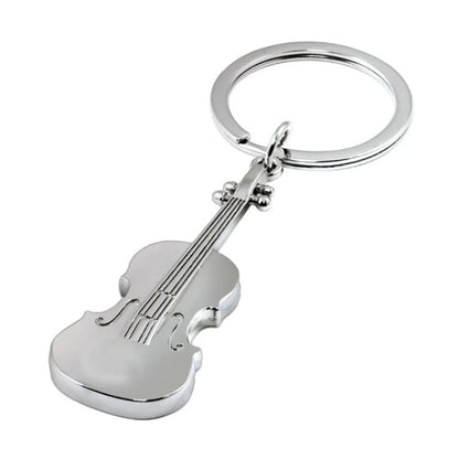 Violin Metal Keychain Pendant