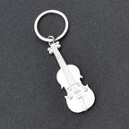 Violin Metal Keychain Pendant