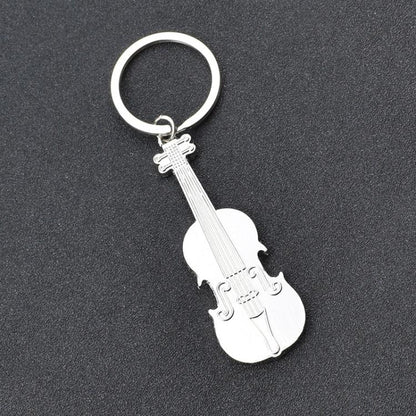 Violin Metal Keychain Pendant