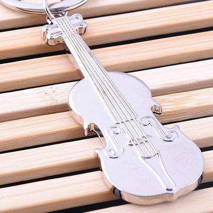 Violin Metal Keychain Pendant
