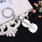 Violin Metal Keychain Pendant