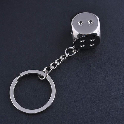 Dice Metal Keychain Pendant