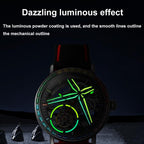 Dulunwe 6057A 30m Waterproof Luminous Fully Automatic Mechanical Watch, Steel Strap Black, Steel Strap White, Leather Strap Black, Leather Strap White, Silicone Strap Black, Silicone Strap White