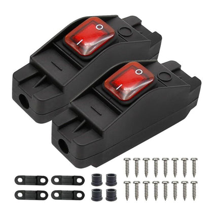 Waterproof Screw-type Wiring High-power High-temperature Resistant Switch, Red 12-24V, Red 220V