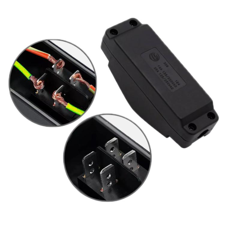 Waterproof Screw-type Wiring High-power High-temperature Resistant Switch, Red 12-24V, Red 220V