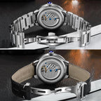 Dulunwe 6049B 30m Waterproof Luminous Flywheel Fully Automatic Mechanical Watch
