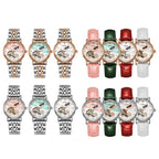 Dulunwe 6023C 30m Waterproof Fully Automatic Mechanical Watch, Rose Gold Leather Pink, Rose Gold Leather Green, Rose Gold Leather Red, Rose Gold Leather White, Natural Leather Pink, Natural Leather Green, Natural Leather Red, Natural Leather White     ...
