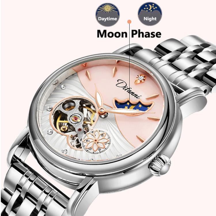 Dulunwe 6023C 30m Waterproof Fully Automatic Mechanical Watch, Rose Gold Leather Pink, Rose Gold Leather Green, Rose Gold Leather Red, Rose Gold Leather White, Natural Leather Pink, Natural Leather Green, Natural Leather Red, Natural Leather White     ...