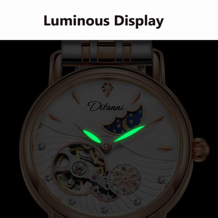 Dulunwe 6023C 30m Waterproof Fully Automatic Mechanical Watch, Rose Gold Leather Pink, Rose Gold Leather Green, Rose Gold Leather Red, Rose Gold Leather White, Natural Leather Pink, Natural Leather Green, Natural Leather Red, Natural Leather White     ...