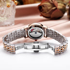 Dulunwe 6023C 30m Waterproof Fully Automatic Mechanical Watch, Rose Gold Leather Pink, Rose Gold Leather Green, Rose Gold Leather Red, Rose Gold Leather White, Natural Leather Pink, Natural Leather Green, Natural Leather Red, Natural Leather White     ...