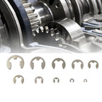 M1.5-M10 304 Stainless Steel E-Type Open Retaining Ring Kit, E-Type Open Retaining Ring Kit