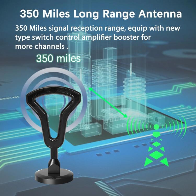 Digital TV Antenna Indoor Outdoor Signal Receiver DVB-T2 Terrestrial Wave TV Antenna, 5M DVB-T2