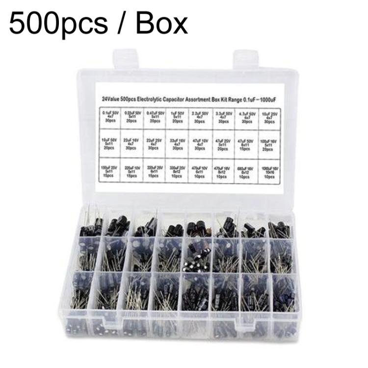 0.1uF-1000uF 24 Specifications Electrolytic Capacitor Kits, Electrolytic Capacitor Kits