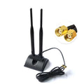 2.4G/5G Dual-Band Antenna with 2 RP-SMA Male Connector Wireless WIFI Router Network Card High Gain Extension Antenna, 2 RP-SMA Male