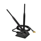 2.4G/5G Dual-Band Antenna with 2 RP-SMA Male Connector Wireless WIFI Router Network Card High Gain Extension Antenna, 2 RP-SMA Male
