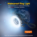 Sea Frogs SL-108 40m/130FT Underwater Photography Macro Ring Light, SL-108 Black, SL-108 Red