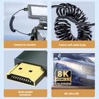 8K 60HZ HDMI 2.1 Spring Cable 0.5m Length, Straight Head, Right Bend, Left Bend, Positive Bend, Reverse Bend, Micro HDMI To HDMI Straight, Micro HDMI Left Bend, Micro HDMI Right Bend, Micro HDMI Positive Bend, Micro HDMI Reverse Bend, Mini HDMI Straigh...