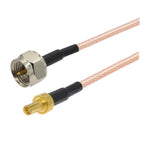 F Male To CRC9 Male Coaxial RF Cable RG316 Jumper Cable, 10cm, 20cm, 30cm, 50cm
