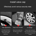 2 Sets Car Modification Aluminum Tire Valve Caps, Graphic Model, Alphabet Model, Red Logo, Blue Logo