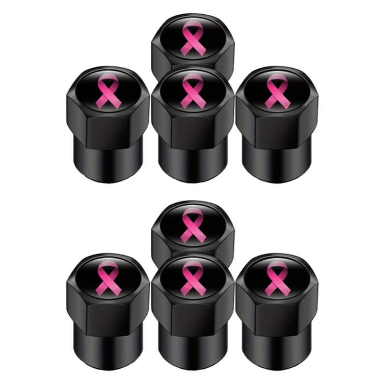 2 Sets Car Modification Aluminum Tire Valve Caps, Auspicious Clouds, Colorful Ribbon
