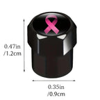 2 Sets Car Modification Aluminum Tire Valve Caps, Auspicious Clouds, Colorful Ribbon