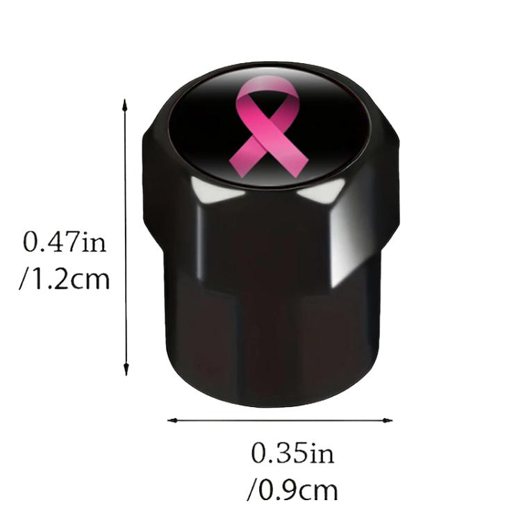 2 Sets Car Modification Aluminum Tire Valve Caps, Auspicious Clouds, Colorful Ribbon