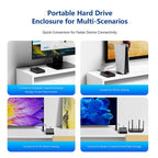 Blueendless MR35TC 3.5-inch USB3.0 2.5/3.5-inch SATA Mobile Hard Disk Box, Type-C US Plug, Type-C EU Plug, Type-C UK Plug, Type-C AU Plug