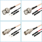 RG316 RF Test Extension Adapter Cable, BNC Male To Dual DuPont Male, BNC Male To Dual DuPont Female, BNC Female To Dual DuPont Male, BNC Female To Dual DuPont Female