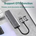 Blueendless Type-C Expansion Dock Multifunctional HUB Docking Station, 4-in-1 USB3.0 x 4, 5-in-1 USB3.0 x 3 + SD/TF3.0