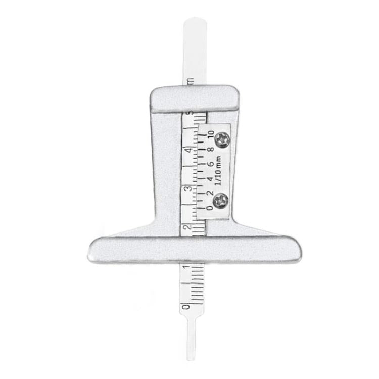 0-50mm Stainless Steel Tire Tread Depth Gauge, 0-50mm With Screw