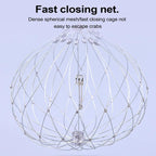 Automatically Retractable Crab Cage Wire Crab Opening And Closing Cage, Diameter 52cm/16 Strands, Diameter 52cm/20 Strands, Diameter 62cm/20 Strands, Diameter 72cm/20 Strands