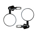 2pcs /Set Motorcycle Rearview Mirror Modified Retro Folding Round E-Bike Universal Reversing Mirror Reflector, Flat, Convex