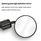 2pcs /Set Motorcycle Rearview Mirror Modified Retro Folding Round E-Bike Universal Reversing Mirror Reflector, Flat, Convex