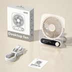 199-speed Desktop wall-mounted Fan With Handle & Light Built-in Aromatherapy Cotton