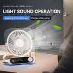 199-speed Desktop wall-mounted Fan With Handle & Light Built-in Aromatherapy Cotton