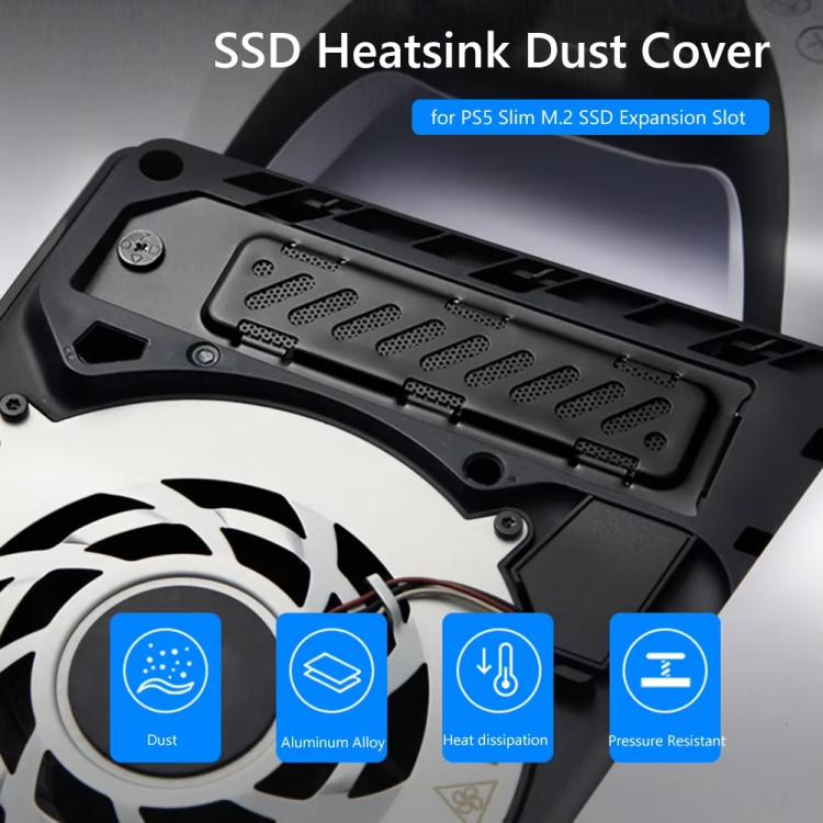 For PS5 Slim / PS5 Pro M.2 SSD Heatsink Dust Cover Expansion Slot Radiator, Heatsink Dust Cover Black, Heatsink Dust Cover Silver, Heatsink Dust Cover Green