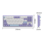 Ajazz AK870 Wireless Bluetooth Tri-mode Mechanical Keyboard RGB DIY Custom Hot Swap Gaming Keyboard, Flying Fish Axis Purple, Flying Fish Axis Black, Gift Axis Purple, Gift Axis Black, Flying Fish Axis Gradient Blue, Flying Fish Axis Gradient Gray