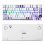 Ajazz AK820 Pro Wireless Bluetooth Tri- mode Custom Hot Swap Gasket Mechanical Gaming Keyboard With TFT Screen, Gift Axis Purple, Flying Fish Spindle Purple, Gift Axis Black, Flying Fish Spindle Black