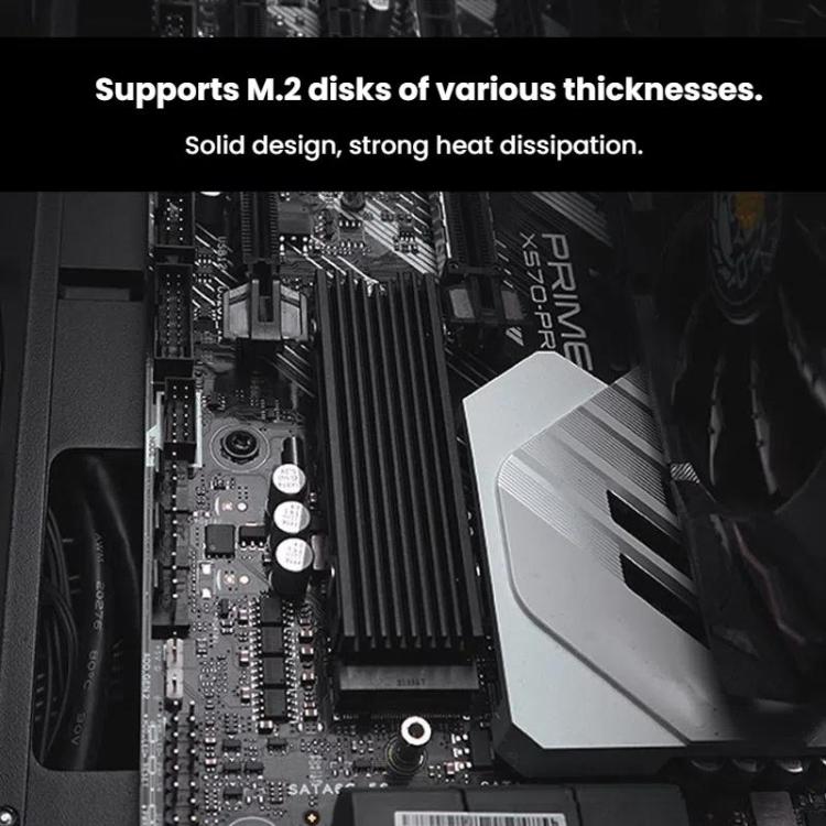 FinalCool M.2 2280 NVME SSD Radiator Aluminum Heat Sink for Desktop PC PS5, M.2 2280 Black, M.2 2280 Silver, M.2 2280 Red